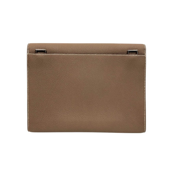 エルメス HERMES サックアデペッシュ メッセンジャー B刻 エトゥープ シルバー金具 トゴ メンズ ショルダーバッグ