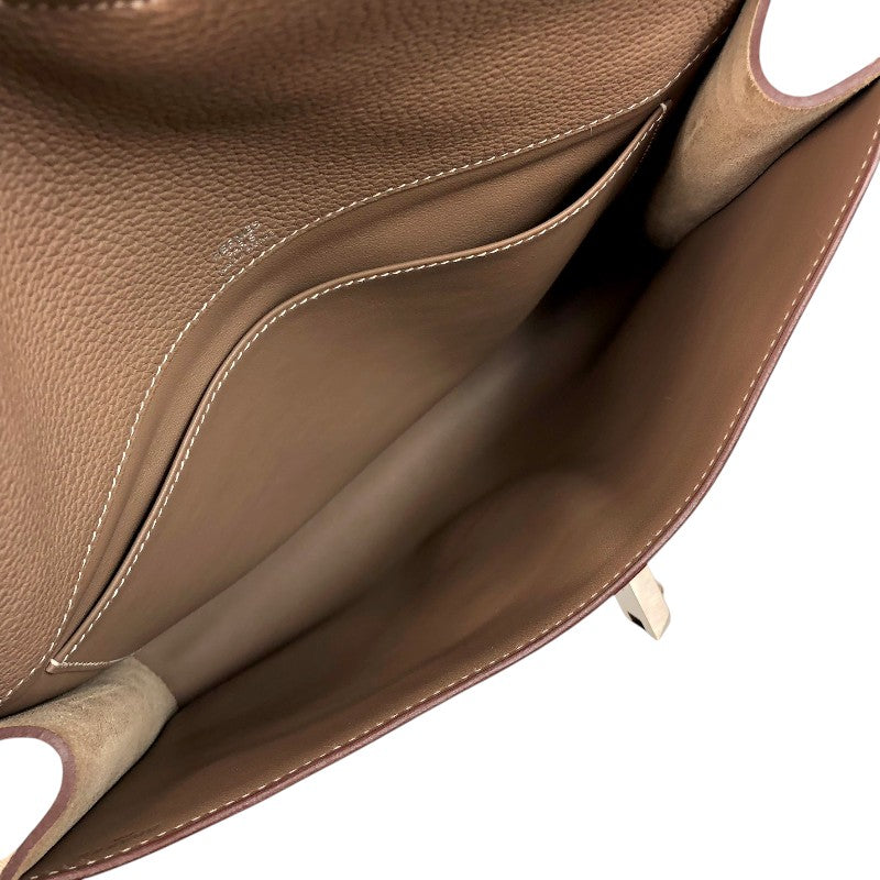 エルメス HERMES サックアデペッシュ メッセンジャー B刻 エトゥープ シルバー金具 トゴ メンズ ショルダーバッグ