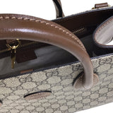 グッチ GUCCI GGスモールトートバッグ 659983 ブラウン GGキャンバス ユニセックス トートバッグ