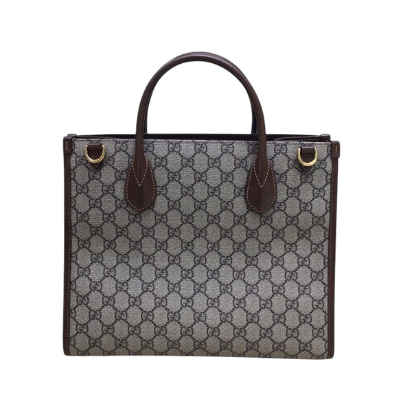 グッチ GUCCI GGスモールトートバッグ 659983 ブラウン GGキャンバス ユニセックス トートバッグ
