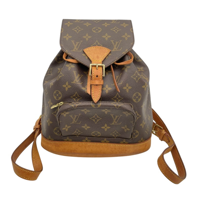 ルイ・ヴィトン LOUIS VUITTON モンスリMM M51136 ブラウン モノグラムキャンバス レディース リュック・デイパック