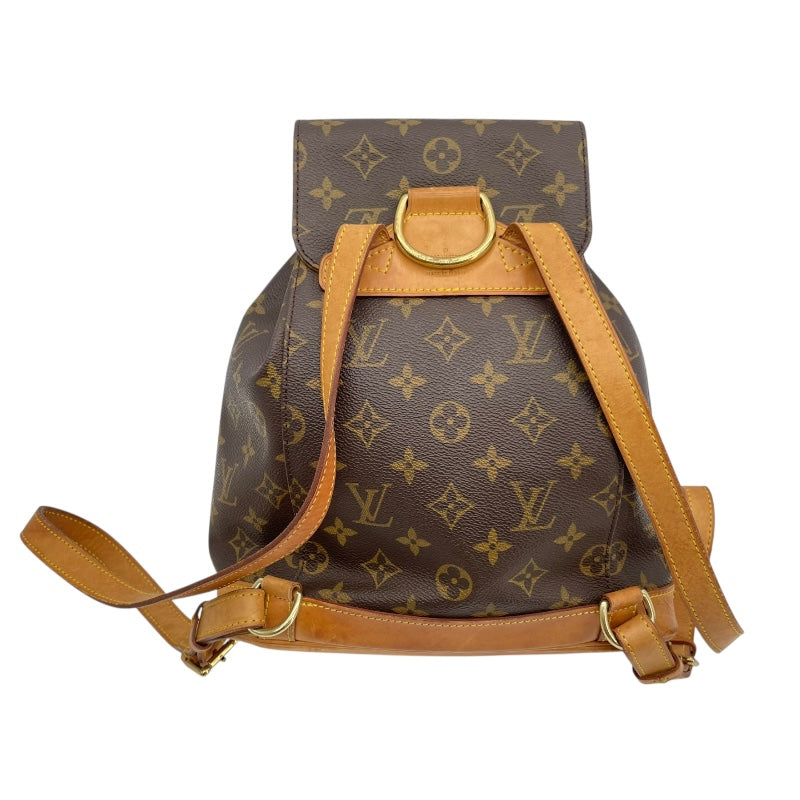 ルイ・ヴィトン LOUIS VUITTON モンスリMM M51136 ブラウン モノグラムキャンバス レディース リュック・デイパック