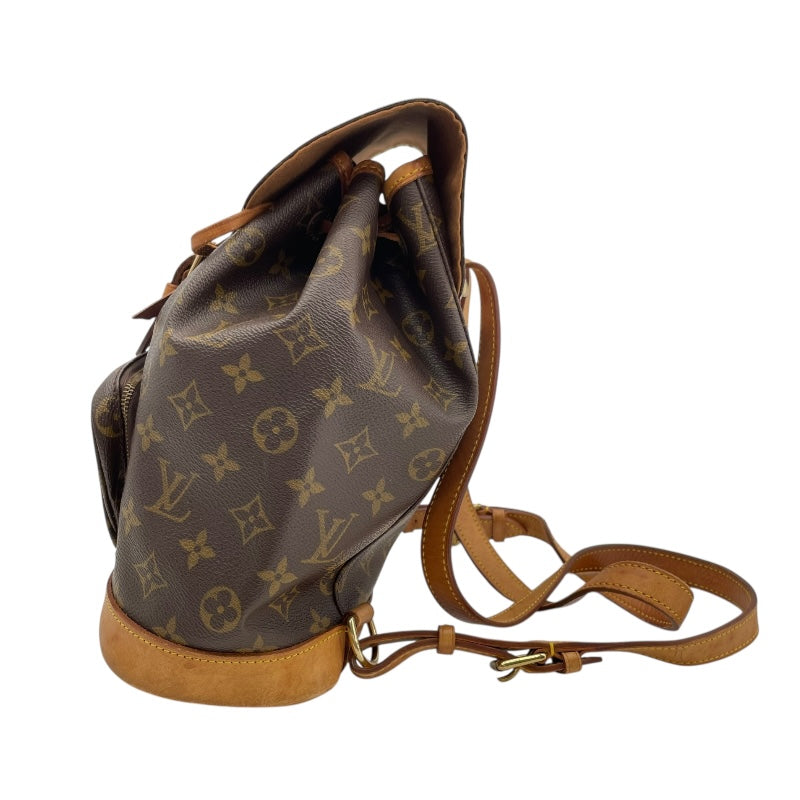 ルイ・ヴィトン LOUIS VUITTON モンスリMM M51136 ブラウン モノグラムキャンバス レディース リュック・デイパック
