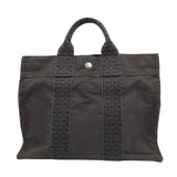 エルメス HERMES エールライントートPM グレー×SV金具 ナイロン/キャンバス レディース ハンドバッグ