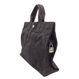 エルメス HERMES エールライントートPM グレー×SV金具 ナイロン/キャンバス レディース ハンドバッグ