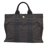 エルメス HERMES エールライントートPM グレー×SV金具 ナイロン/キャンバス レディース ハンドバッグ