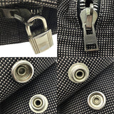 エルメス HERMES エールライントートPM グレー×SV金具 ナイロン/キャンバス レディース ハンドバッグ