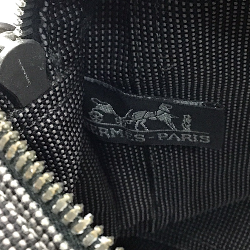 エルメス HERMES エールライントートPM グレー×SV金具 ナイロン/キャンバス レディース ハンドバッグ