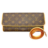 ルイ・ヴィトン LOUIS VUITTON ポシェット・ツインGM M51852 ブラウン モノグラム・キャンバス レディース ショルダーバッグ