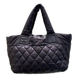シャネル CHANEL ココクーントートPM A48610 ブラック ナイロン レディース トートバッグ