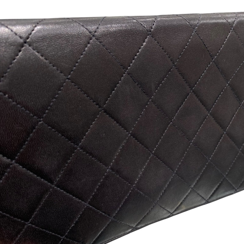 シャネル CHANEL フルフラップ チェーンショルダーバッグ ブラック ラム レディース ショルダーバッグ