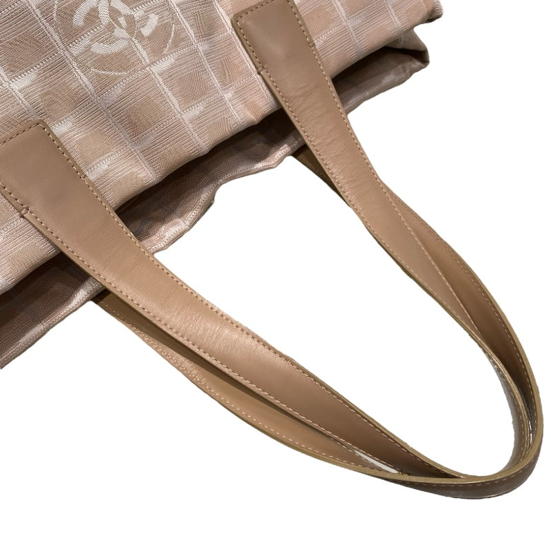 シャネル CHANEL ニュートラベルライン トートバッグ A15991 ベージュ ナイロンジャガード レディース トートバッグ