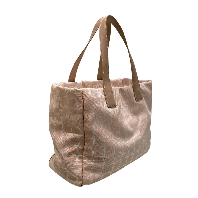 シャネル CHANEL ニュートラベルライン トートバッグ A15991 ベージュ ナイロンジャガード レディース トートバッグ