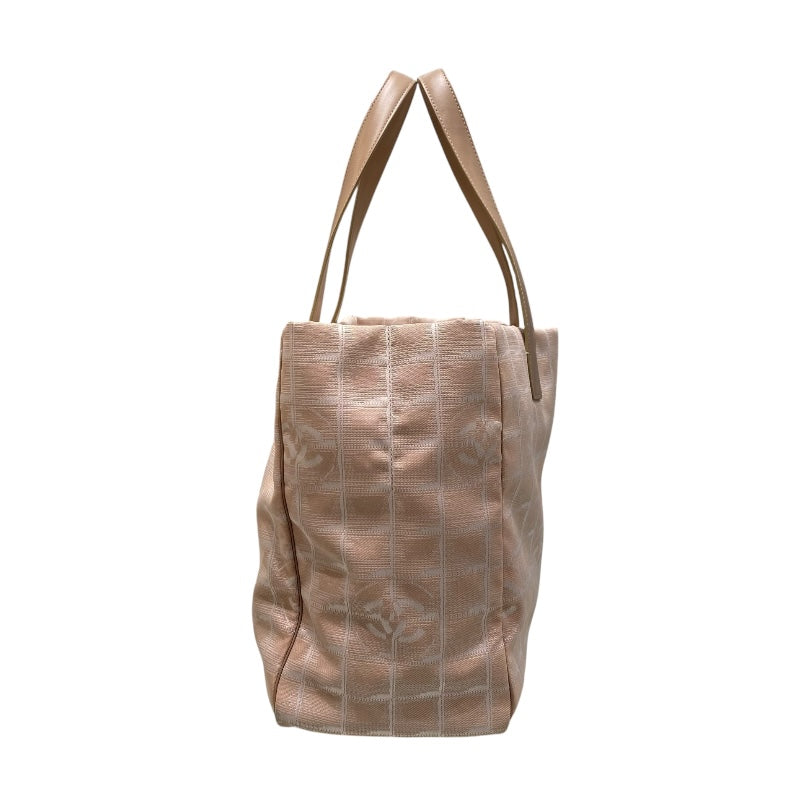 シャネル CHANEL ニュートラベルライン トートバッグ A15991 ベージュ ナイロンジャガード レディース トートバッグ