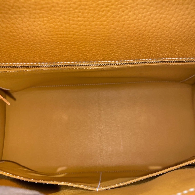 エルメス HERMES ケリー28 D刻 ナチュラルサブレ　シルバー金具 ヴァッシュリエジュ レディース ハンドバッグ