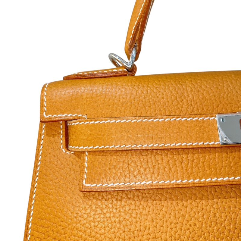 エルメス HERMES ケリー28 D刻 ナチュラルサブレ　シルバー金具 ヴァッシュリエジュ レディース ハンドバッグ