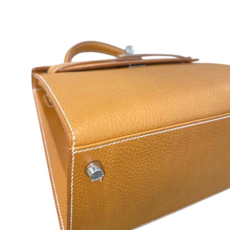 エルメス HERMES ケリー28 D刻 ナチュラルサブレ　シルバー金具 ヴァッシュリエジュ レディース ハンドバッグ