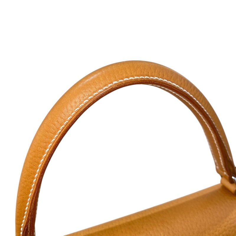 エルメス HERMES ケリー28 D刻 ナチュラルサブレ　シルバー金具 ヴァッシュリエジュ レディース ハンドバッグ