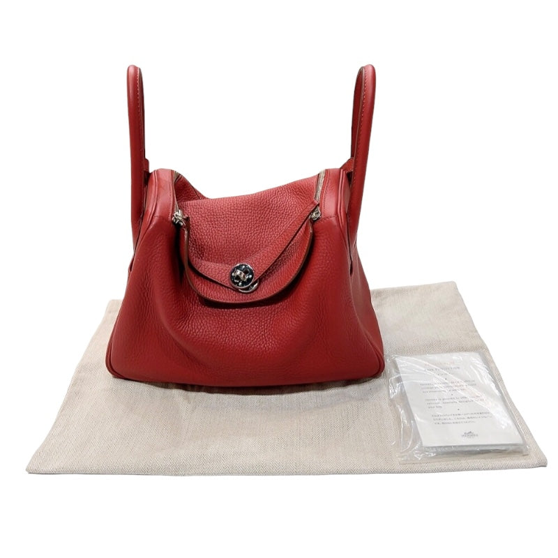 エルメス HERMES リンディ30 □P刻印　(2012年製) ルージュグレナ シルバー金具  トリヨンクレマンス レディース ショルダーバッグ
