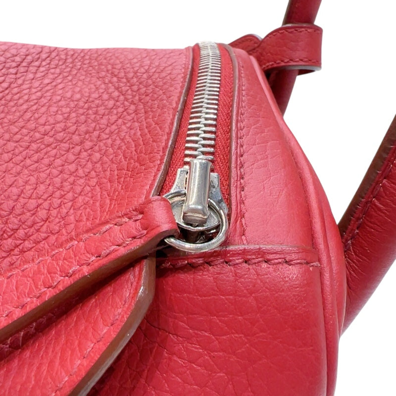エルメス HERMES リンディ30 □P刻印　(2012年製) ルージュグレナ シルバー金具  トリヨンクレマンス レディース ショルダーバッグ
