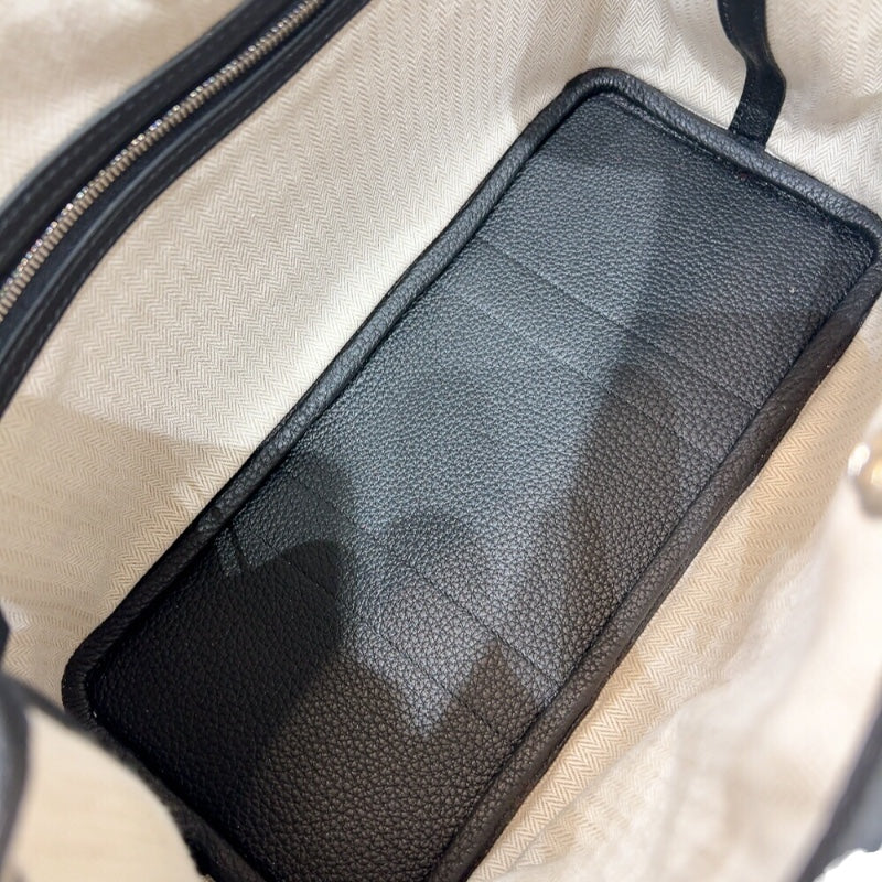 エルメス HERMES ガーデンパーティーTPM U刻印　(2022年製) ブラッ クシルバー金具 ネゴンダ メンズ ハンドバッグ