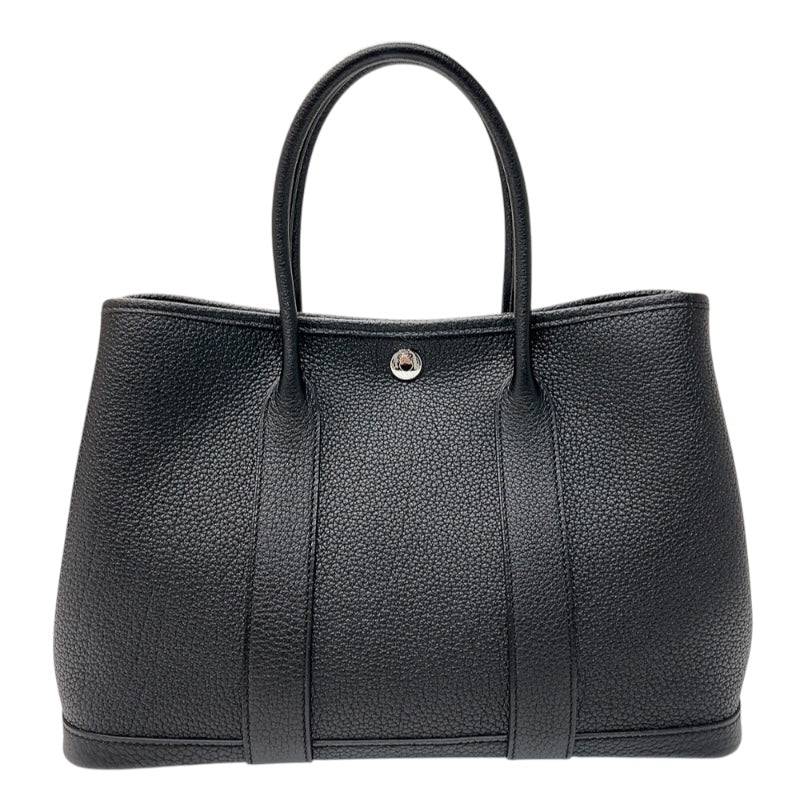 エルメス HERMES ガーデンパーティーTPM U刻印　(2022年製) ブラッ クシルバー金具 ネゴンダ メンズ ハンドバッグ