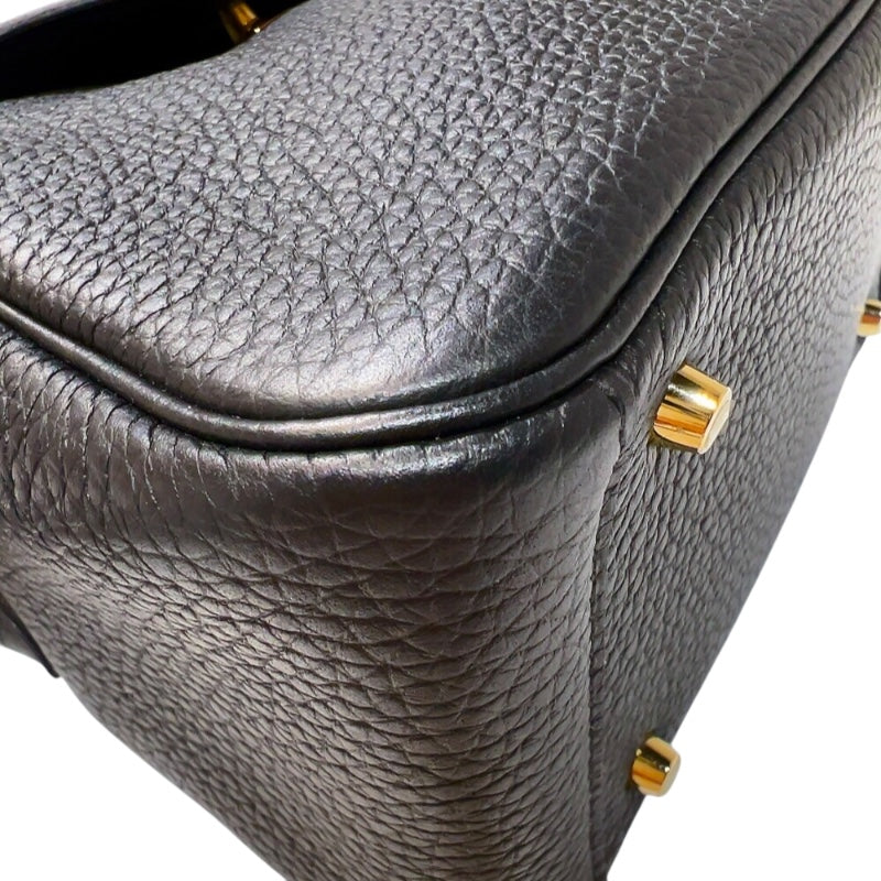 エルメス HERMES リンディミニ B刻印　(2023年製) ブラック ゴールド金具 トリヨンクレマンス レディース ショルダーバッグ
