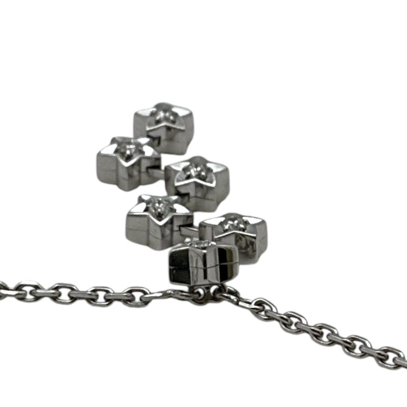 【キューブ型がお洒落＊】CHANEL ネックレス ゴールド/シルバー シャネル CHANEL コメットネックレス シルバー 750ホワイト