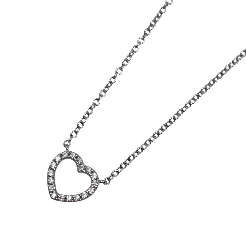 ティファニー TIFFANY＆CO メトロハートネックレス 750WG ジュエリー