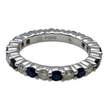 ハリーウィンストン HARRY WINSTON ラウンドカットプロングセットリング Pt950プラチナ ダイヤモンド　サファイア ジュエリー