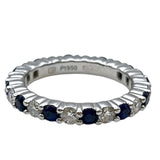 ハリーウィンストン HARRY WINSTON ラウンドカットプロングセットリング Pt950プラチナ ダイヤモンド　サファイア ジュエリー