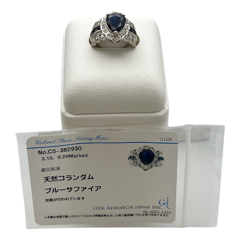 サファイアリング Pt900プラチナ サファイア ジュエリー