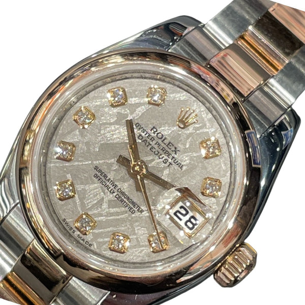 ロレックス ROLEX デイトジャスト 26 メテオライト 179161G K18ピンクゴールド/ステンレススティール 自動巻き レディース 腕時計