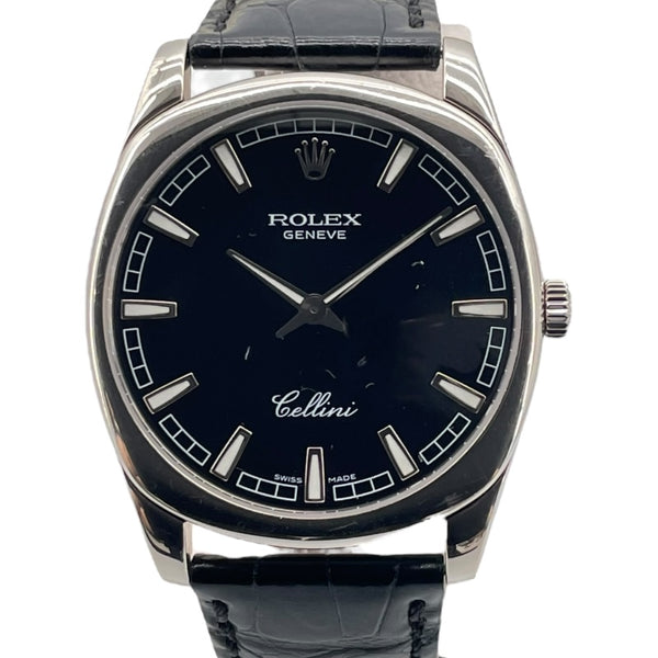 ロレックス ROLEX チェリーニ ダナオス ブラックバー 4243/9 ブラック K18WG 手巻き メンズ 腕時計
