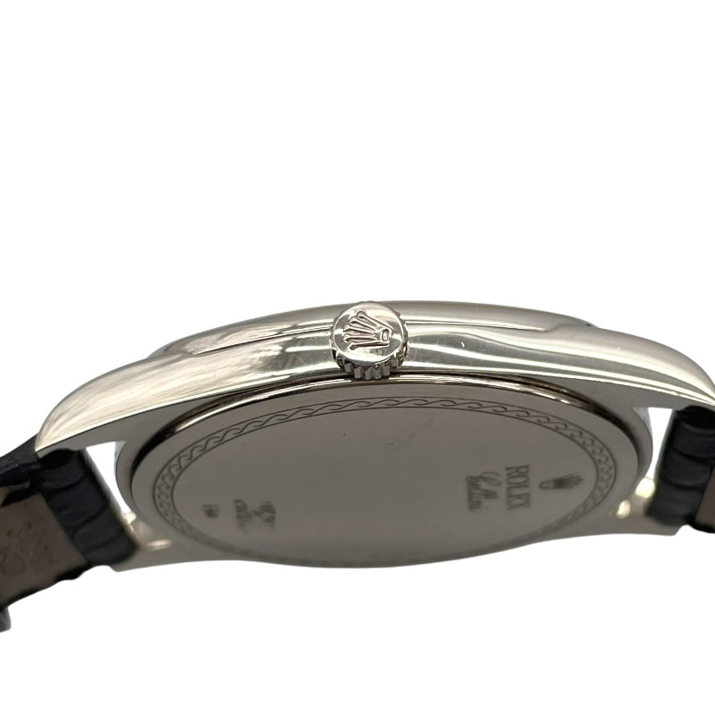 ロレックス ROLEX チェリーニ ダナオス ブラックバー 4243/9 ブラック K18WG 手巻き メンズ 腕時計