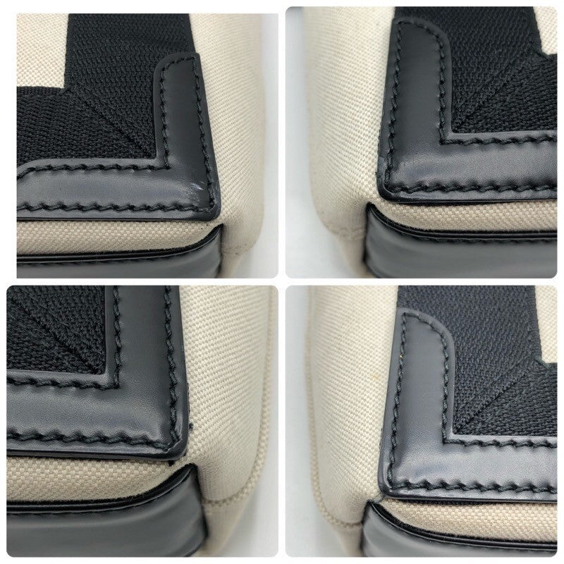 バレンシアガ BALENCIAGA ネイビーカバスXS 390346 アイボリー・ブラック キャンバス レディース ショルダーバッグ