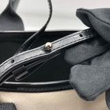 バレンシアガ BALENCIAGA ネイビーカバスXS 390346 アイボリー・ブラック キャンバス レディース ショルダーバッグ