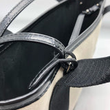 バレンシアガ BALENCIAGA ネイビーカバスXS 390346 アイボリー・ブラック キャンバス レディース ショルダーバッグ