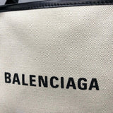 バレンシアガ BALENCIAGA ネイビーカバスXS 390346 アイボリー・ブラック キャンバス レディース ショルダーバッグ