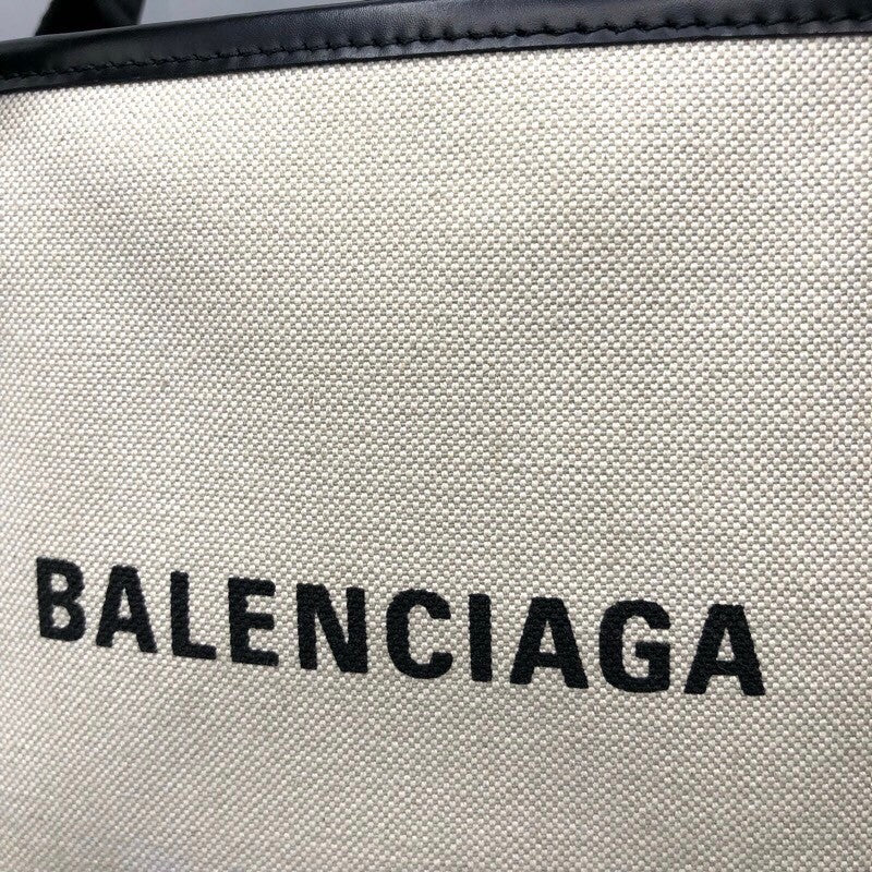 バレンシアガ BALENCIAGA ネイビーカバスXS 390346 アイボリー・ブラック キャンバス レディース ショルダーバッグ