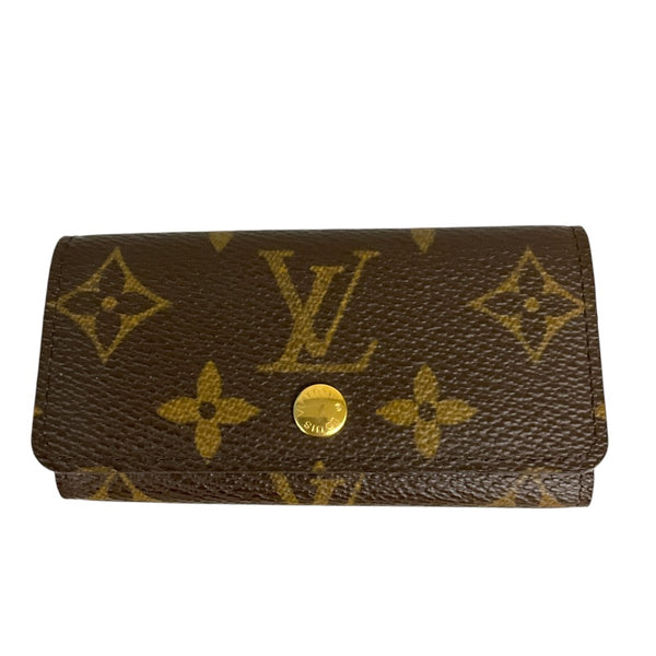 ルイ・ヴィトン LOUIS VUITTON ミュルティクレ4 M69517 ブラウン モノグラムミニキャンバス レディース キーケース