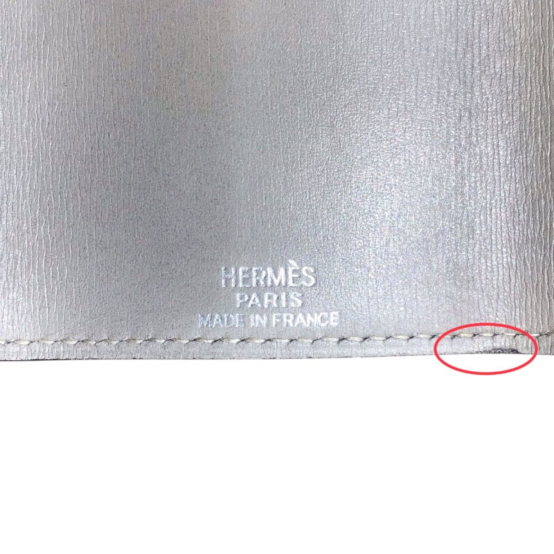 エルメス HERMES セリエ　エテュイクレ4 グレー ボックスカーフ ユニセックス キーケース
