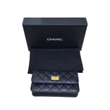 シャネル CHANEL 2.55ミニチェーンウォレット ブラック カーフ ヴィンテージカーフ レディース ショルダーバッグ