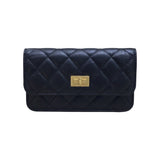 シャネル CHANEL 2.55ミニチェーンウォレット ブラック カーフ ヴィンテージカーフ レディース ショルダーバッグ