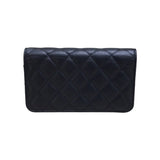 シャネル CHANEL 2.55ミニチェーンウォレット ブラック カーフ ヴィンテージカーフ レディース ショルダーバッグ