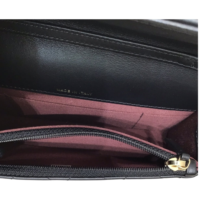 シャネル CHANEL 2.55ミニチェーンウォレット ブラック カーフ ヴィンテージカーフ レディース ショルダーバッグ