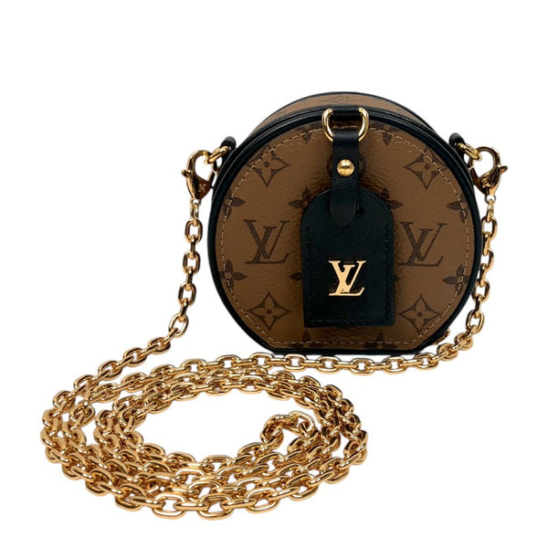 ルイ・ヴィトン LOUIS VUITTON ボワット・シャポーネックレス M68577 モノグラム・リバース キャンバス レディース ショルダーバッグ