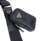 プラダ PRADA Re-Nylon サフィアーノショルダーバッグ 2VH113 ブラック　シルバー金具 ナイロン ユニセックス ショルダーバッグ