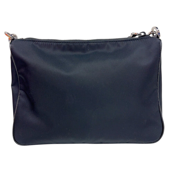 プラダ PRADA Re-Nylon サフィアーノショルダーバッグ 2VH113 ブラック　シルバー金具 ナイロン ユニセックス ショルダーバッグ