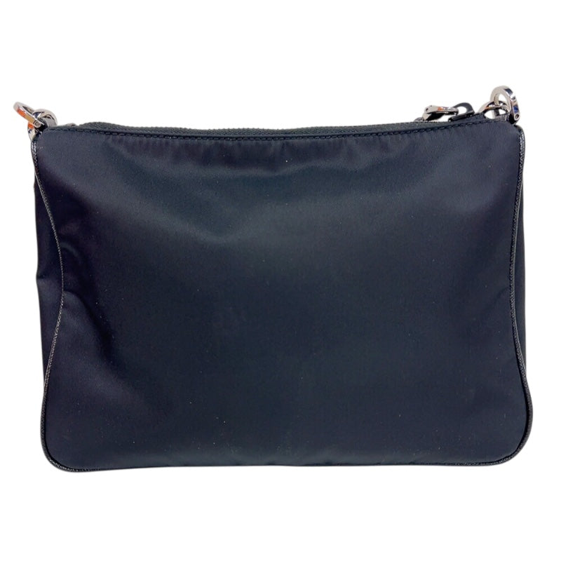 プラダ PRADA Re-Nylon サフィアーノショルダーバッグ 2VH113 ブラック　シルバー金具 ナイロン ユニセックス ショルダーバッグ
